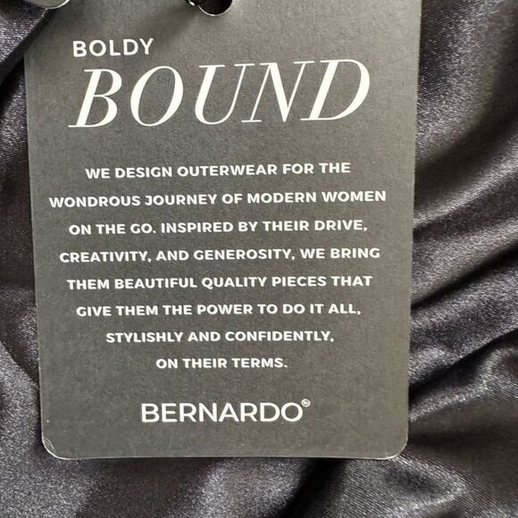 Bernardo Faux Fur Black Cropped Velvet Jacket Shawl Spread Collar Grooved - Picture 8 of 12